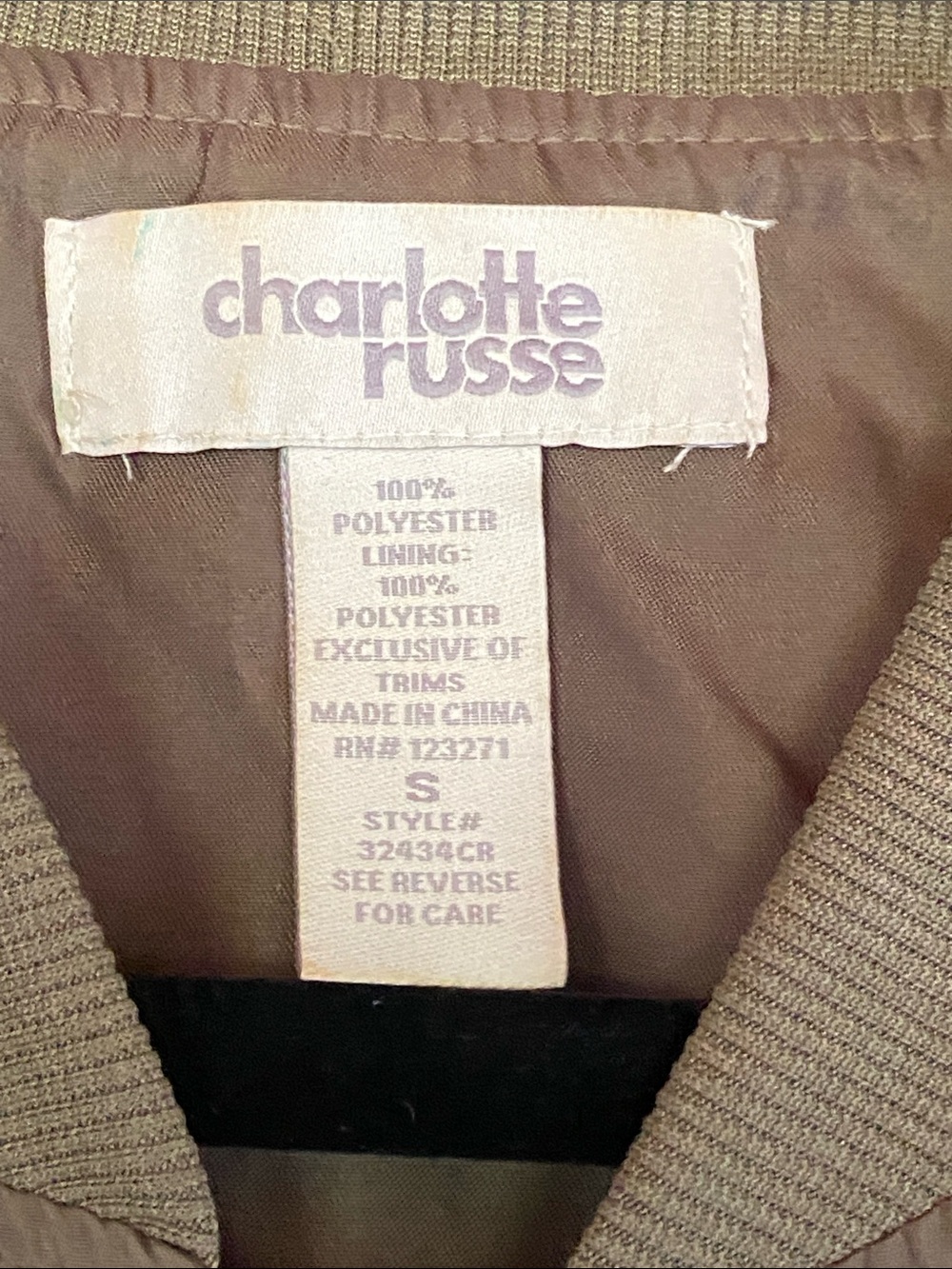 CHARLOTTE RUSSE LIGHTWEIGHT BOMBER JACKET ~SMALL - Picture 3 of 6